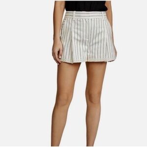 Rag & Bone Pleated Pinstripe High Waisted Millie Shorts